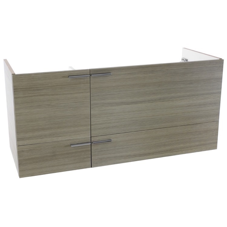 Vanity Cabinet, ACF L412LC, 47 Inch Wall Mount Larch Canapa Double Bathroom Vanity Cabinet